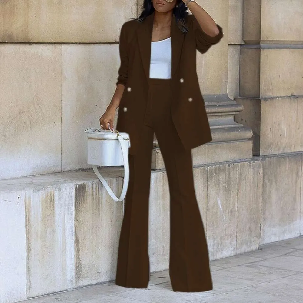 Ensemble Tailleur Femme 2 Pièces Chic & Élégant Slim Fit - Blazer Veste + Pantalon Formel Bureau Travail