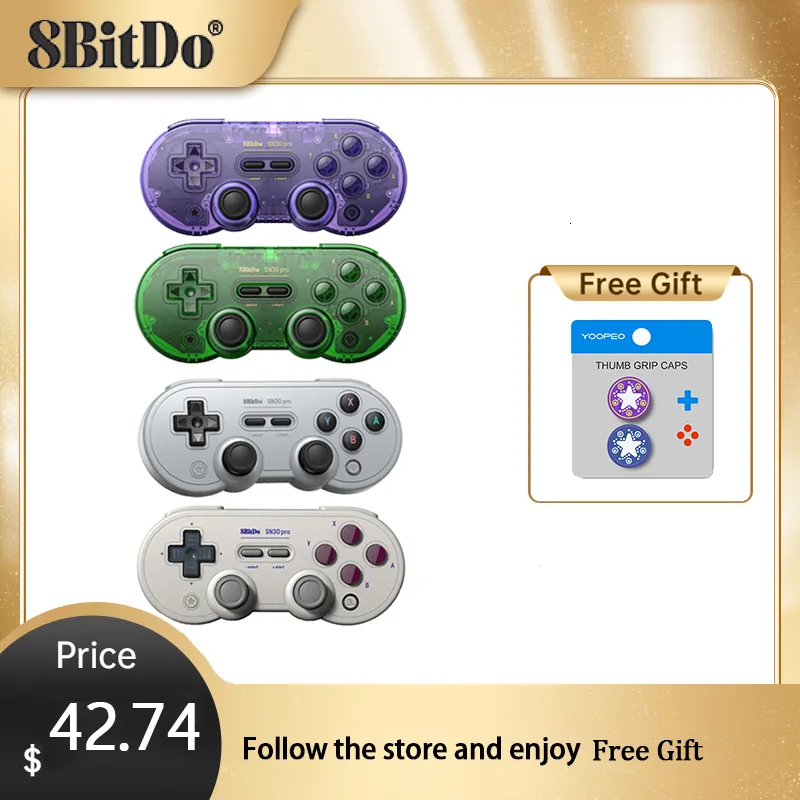 Gamecontrollers Joysticks 8Bitdo SN30 Pro GB/SN Draadloze Bluetooth Gamepad-controller voor Nintend Switch/Windows/macOS/Android Game Control 230923