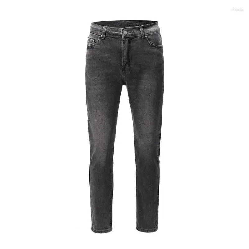 Calças de brim masculinas calças de primavera roupas masculinas preto magro hip hop casual masculino denim calças finas estilo clássico tousers homem