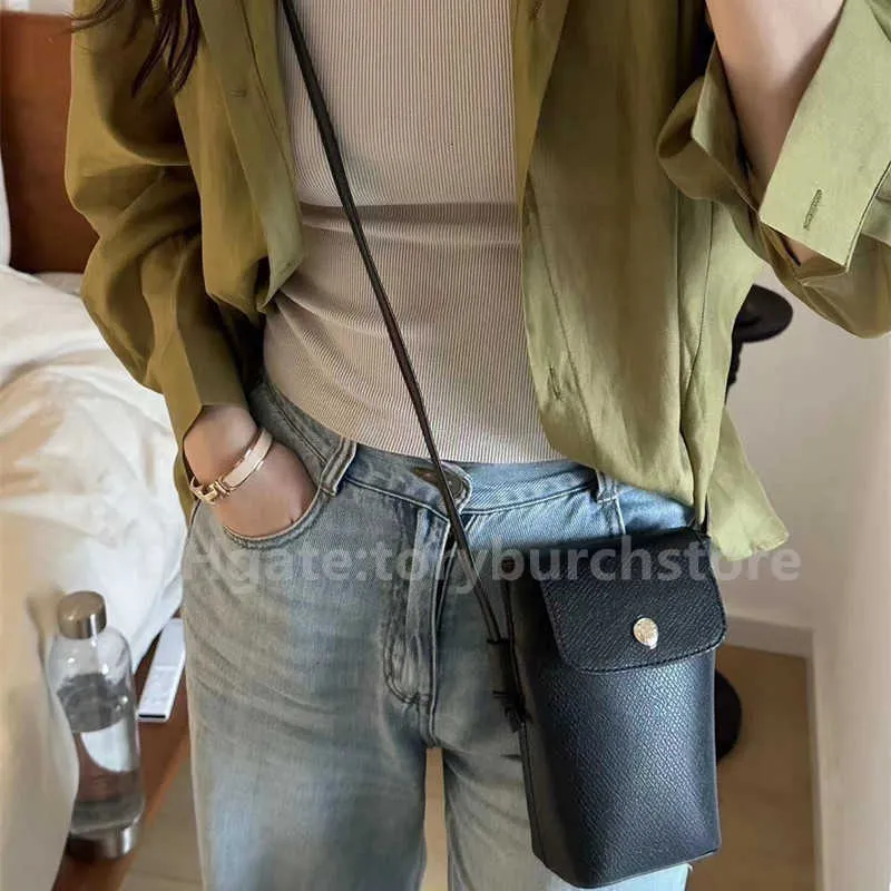 Trend crossbody torba telefoniczna oryginalne skórzane kobiety mini proste styl jedno ramię w kółka mała mała