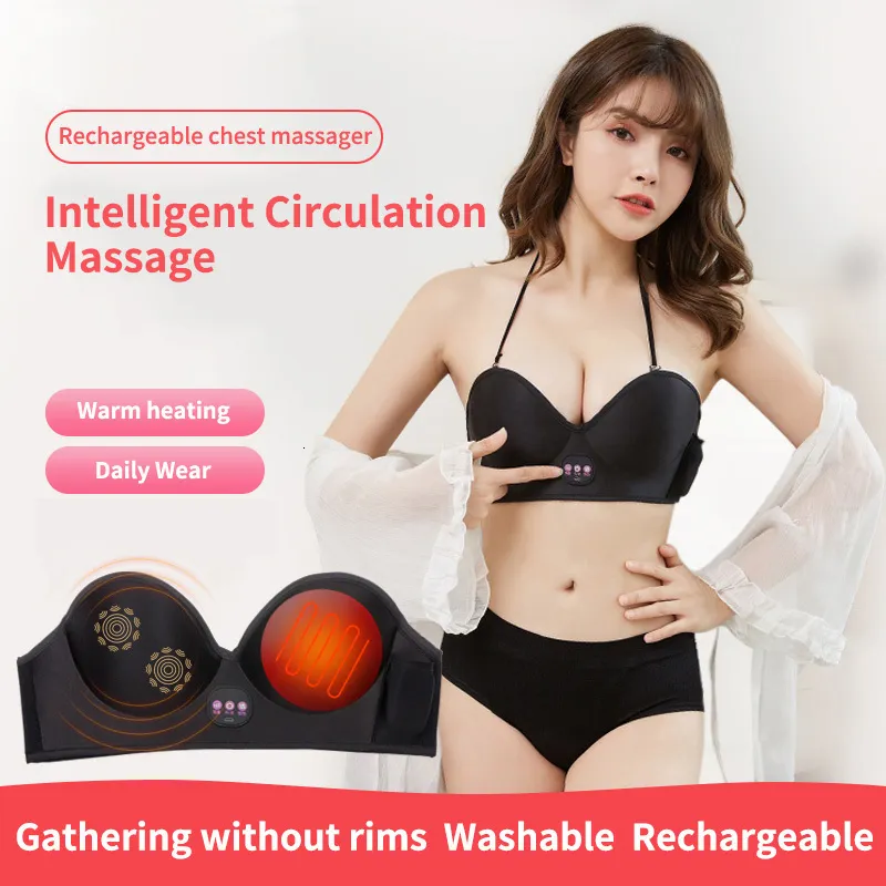 Other Massage Items Electric Breast Massage Bra Infrared Heating Chest Enlargement Stimulator Enhancer Massager The Circulation Relieve Breasts 230922