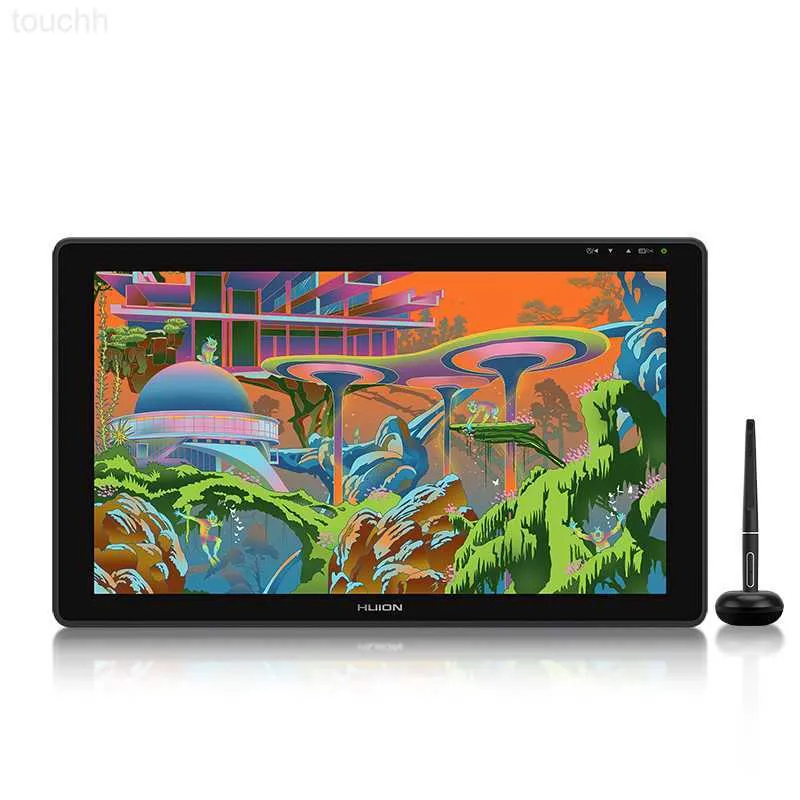 Tavolette grafiche Penne HUION Kamvas 22 Tavoletta grafica Tavoletta grafica da 21,5 pollici Schermo monitor 120% s RGB Pen Display Antiriflesso Supporto Windows/mac/Android L230923