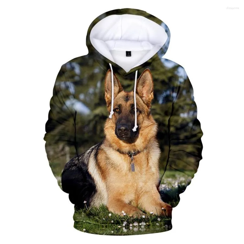 Felpe con cappuccio da uomo Felpa con cappuccio da uomo pastore tedesco Felpa con cappuccio per cani da compagnia carino Felpa con cappuccio da uomo/donna Autunno Inverno Top design 3D