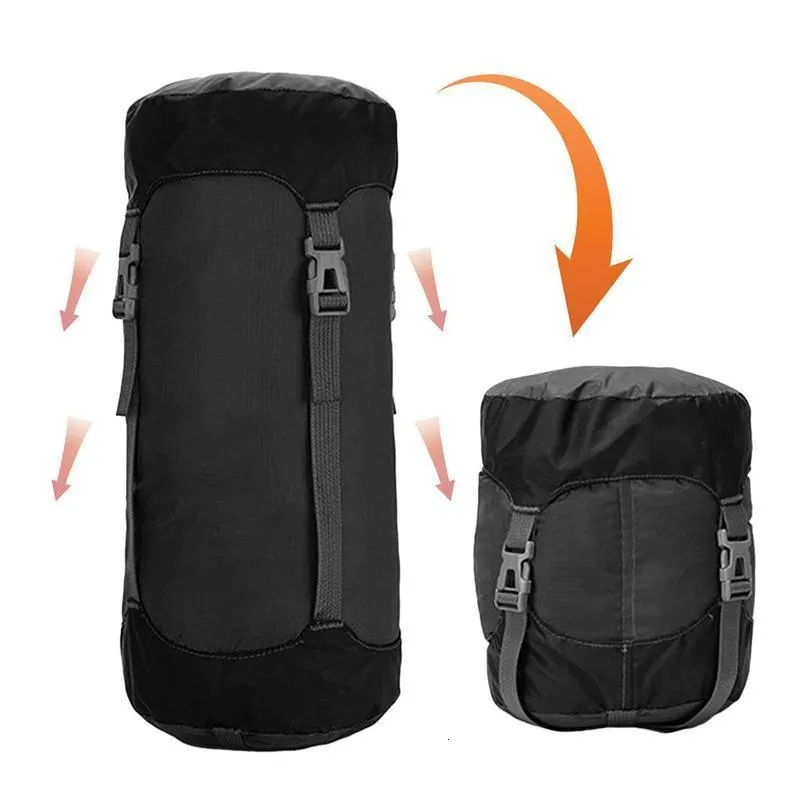 スリーピングバッグバッグの詰め物の袋パッキング用防水性210dナイロン摩耗性キャンプギア230922