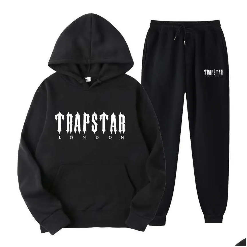 T-shirts pour hommes masculins 23 survêtement Nake Tech Trapstar Track Swet Hoodie Europe American Basketball Football Rugby Two-once avec des femmes Long Dhbuw U3J7