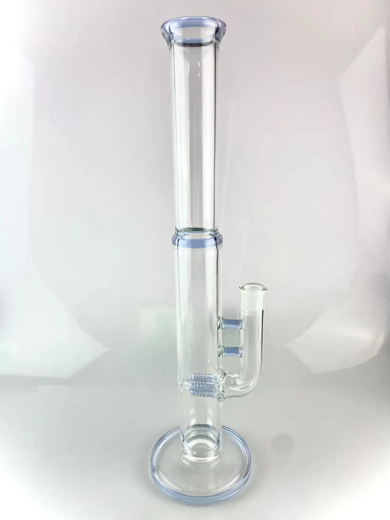 흡연 파이프 보라색 CFL Treecycler Flower Bong 2 브리지 고품질 18mm 조인트 18 인치