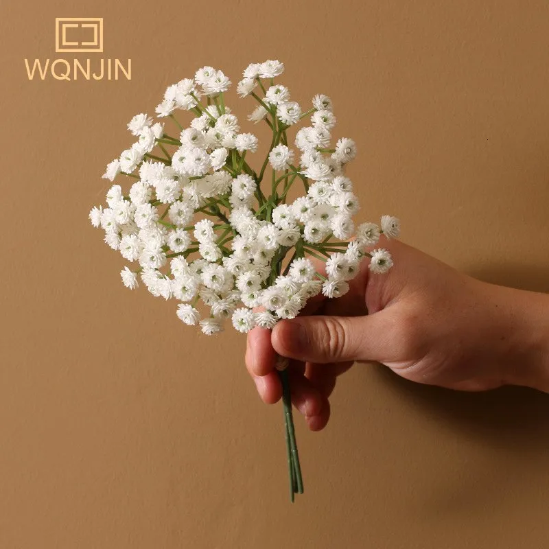 Fiori secchi WQNJIN Artificiale Gypsophila Breath Wedding Piccola composizione floreale fresca finta Decorazione domestica 230923