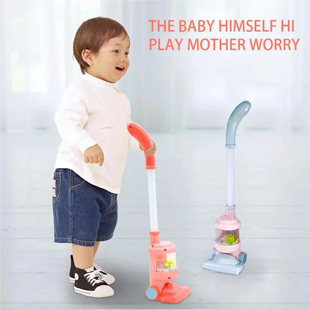 Child Pretend Vacuum Cleaning Tool Waterproof Play Toy Handheld Brush Children s Educational Toys Sky Blue 230922