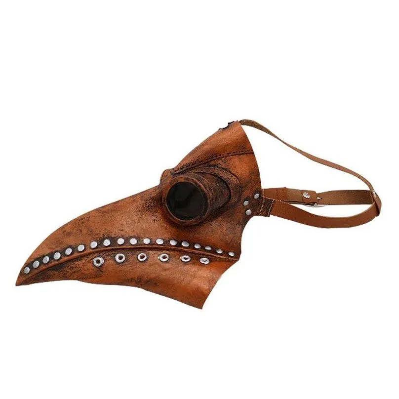 funny medieval steampunk plague doctor bird mask latex punk cosplay masks beak adult halloween event props280u