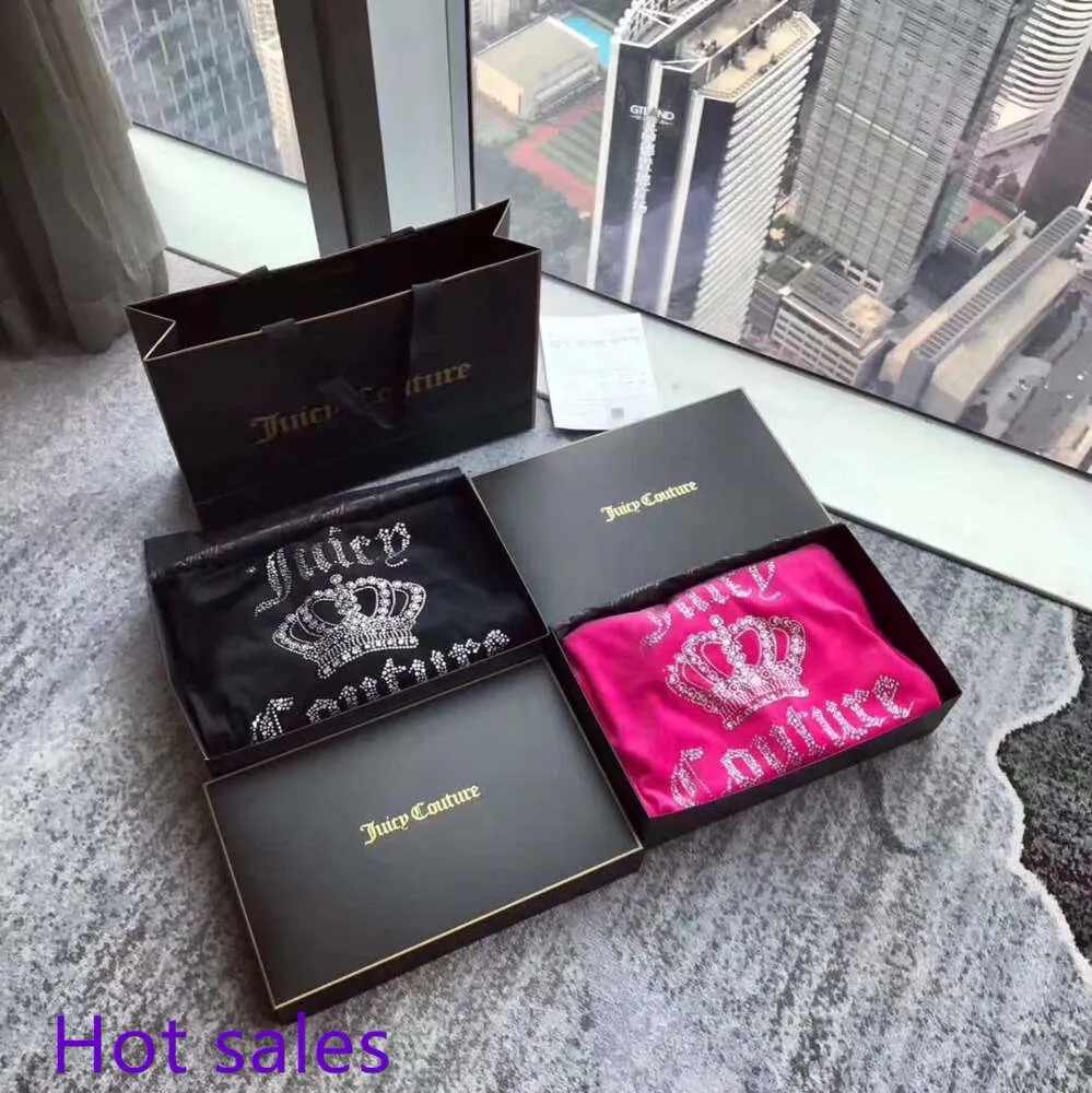 Women Tiktok Piepty Velvet Juicy Couto Ure Set Track Suit Couture JUCIY COTURE European and Americaneaeoas Boutique Opaking Box