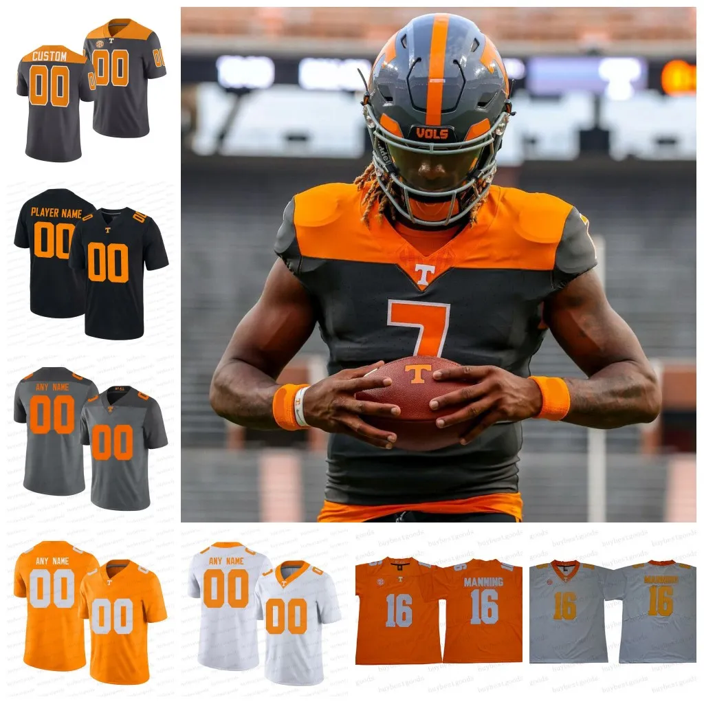 2023 Neuester Stil BILL BATES Tennessee Volunteers Fußballtrikot Peyton Manning Eric Berry Alvin Kamara John Kelly Joshua Dobbs Johnny Majors Tennessee Trikots