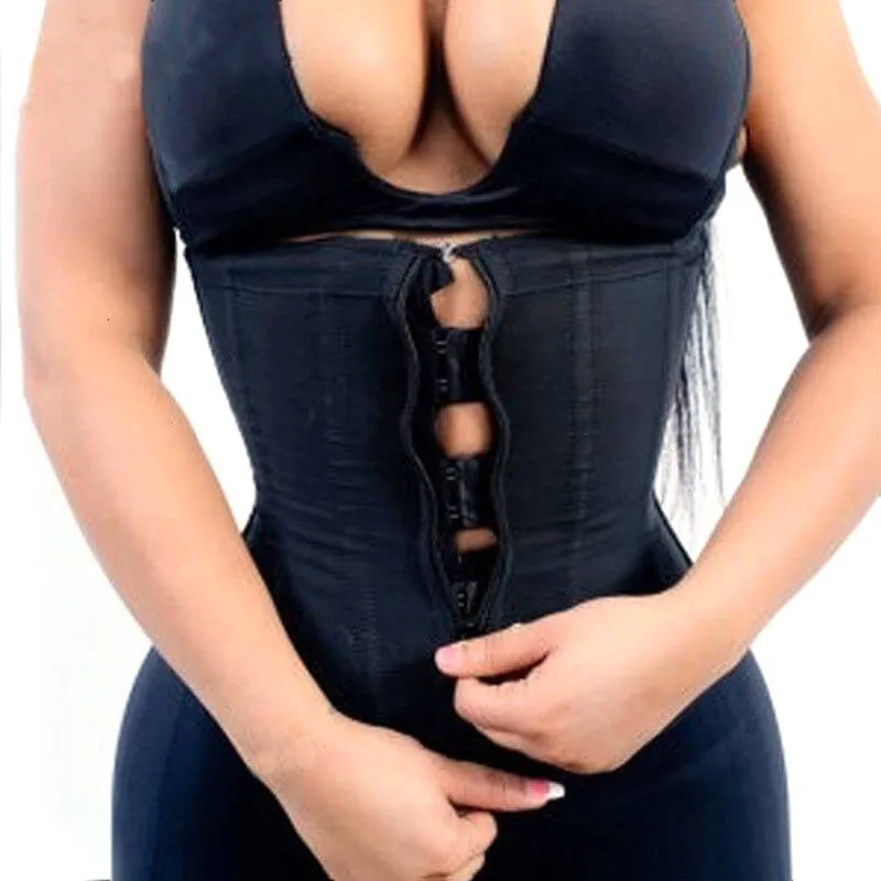 Taille Tummy Shaper Femmes Latex Taille Formateur Corps Shaper Corsets avec Fermeture À Glissière Cincher Top Corset Minceur Ceinture Noir Shapers Shapewear Plus Taille 230922