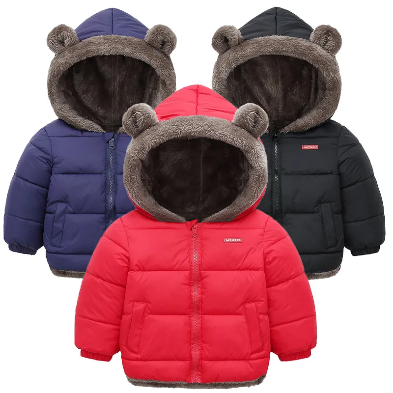 Jackets Cashmere Children Coat Autumn Winter Thicken Jacket Boys Girls Solid Color Hooded Kids Parka Outerwear 26 Years 230923