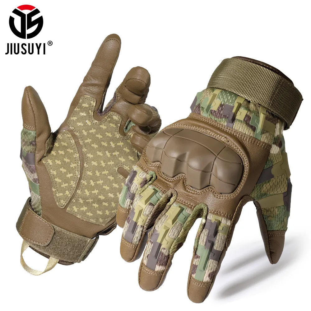 Fünf Finger Handschuhe Männer Taktische Militärische Vollfinger Hartschale Schutz Touchscreen Armee Schießen Reiten Outdoor Jagd Angeln Fäustlinge 230923