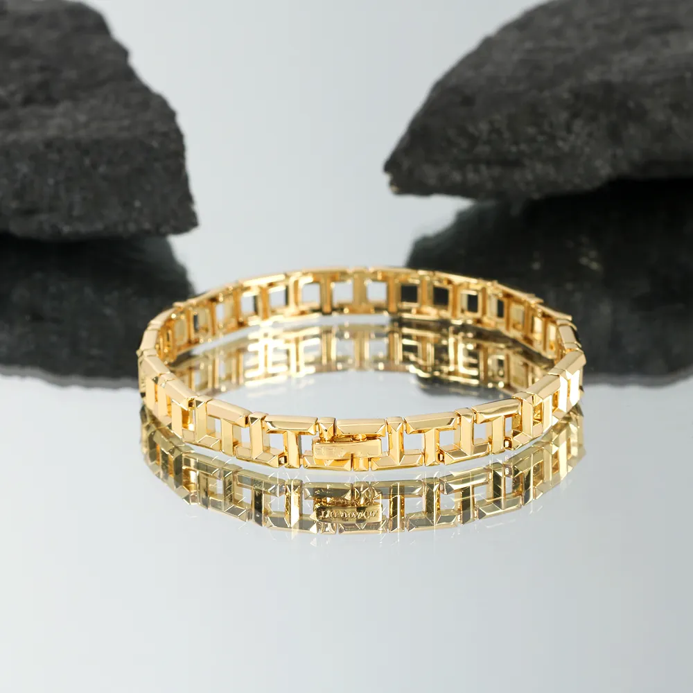 Neue 18 Karat vergoldete Armreifen für Männer und Frauen, Armband-Ring-Set, Junge, Mädchen, Manschette, T, Liebe, Tochter, Mutter, Paar, Modedesigner, Hochzeit, Party, Valentinstag, Geschenke, cool