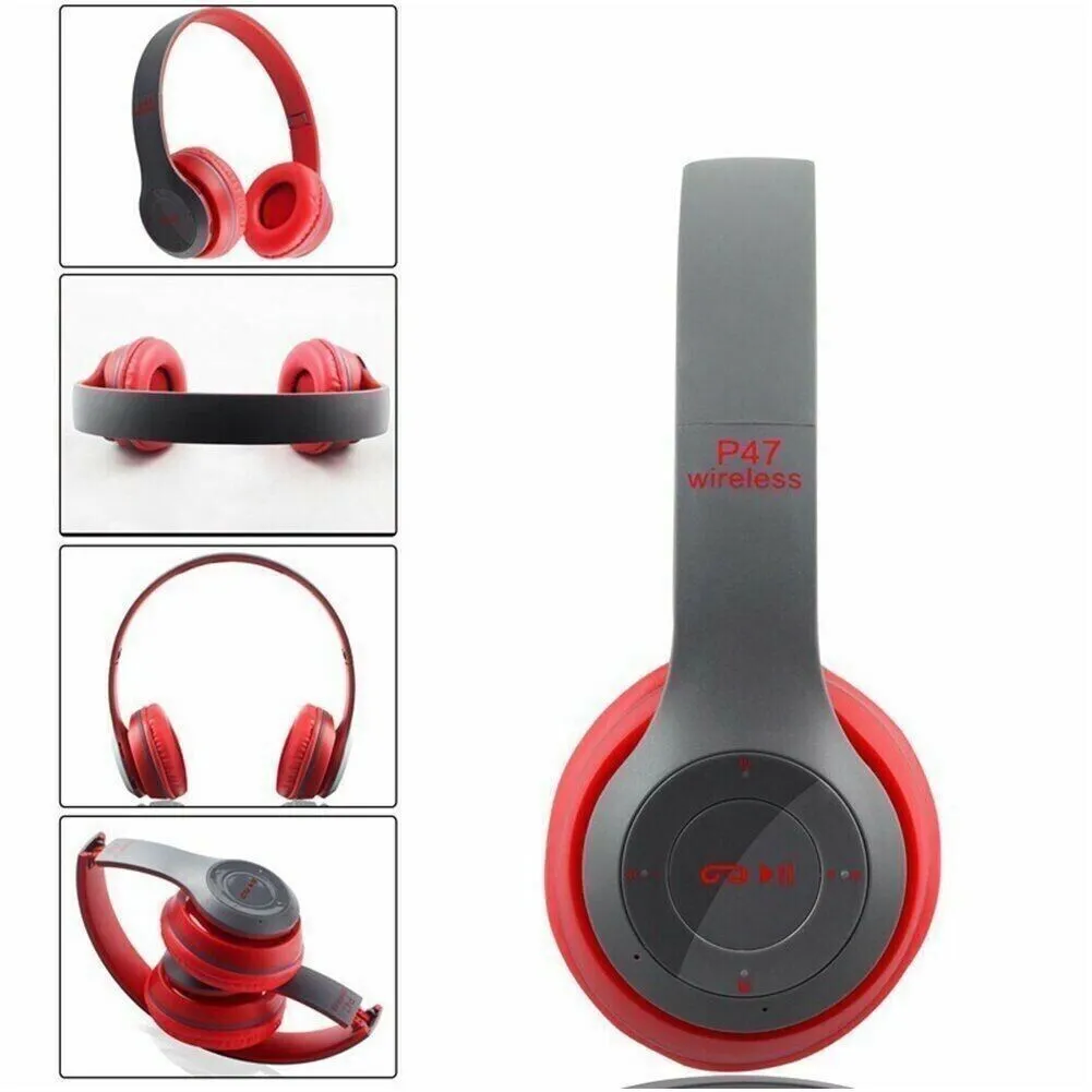 NEW P47 Wireless Bluetooth Headphones with Noise Cancelling Over-Ear Earphones