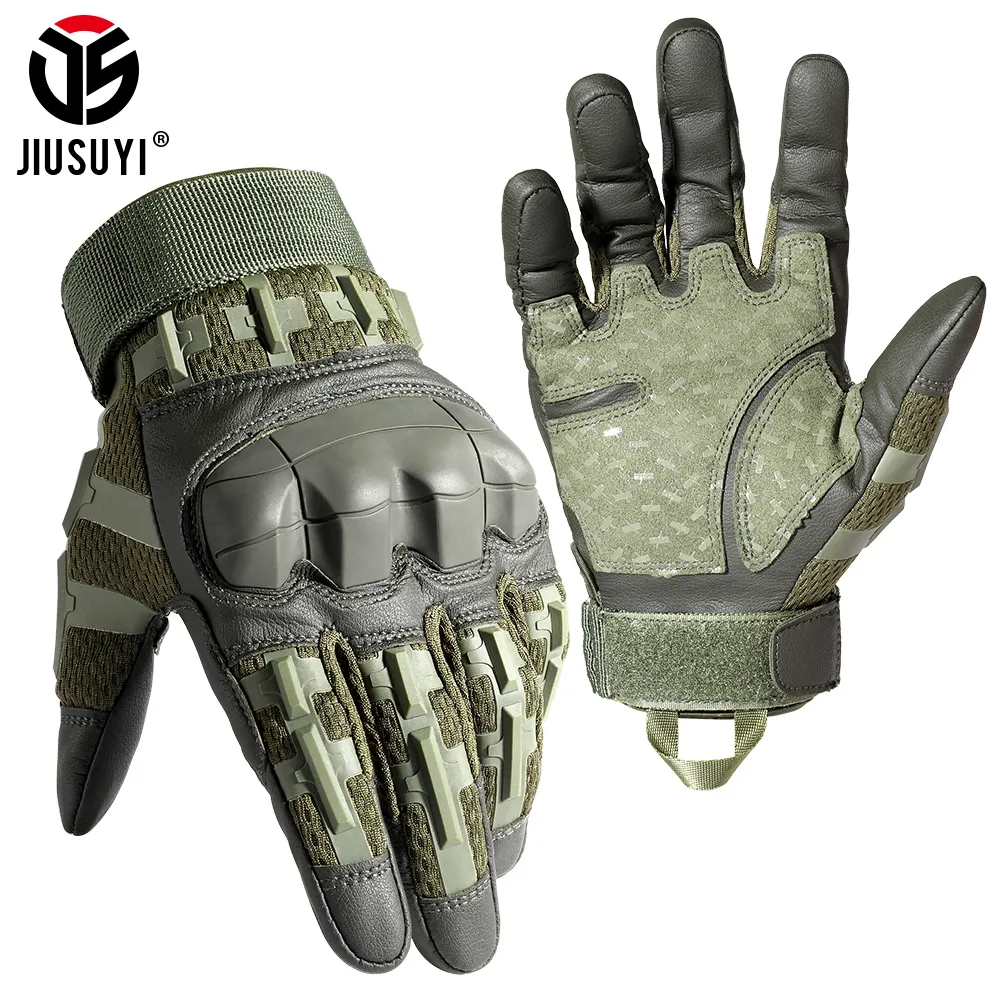 Five Fingers Gloves Tactical Full Finger Touch Screen Army Military PU Leather Combat Shooting Hunting Airsoft Work Protective Gear Men Women 230923