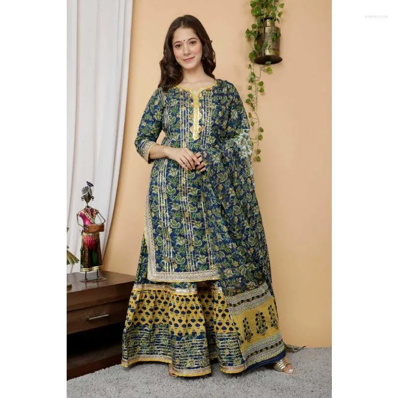 Ethnic Clothing Women Sharara Dupatta Salwar Kameez Beautiful Palazzo Suit