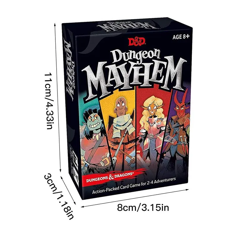 High Quality Wholesale Cheap Dungeons & Dragons Board Game Wizards of The Coast Dungeon Mayhem Base Game 120 Cards Game for Kids Teens Adults