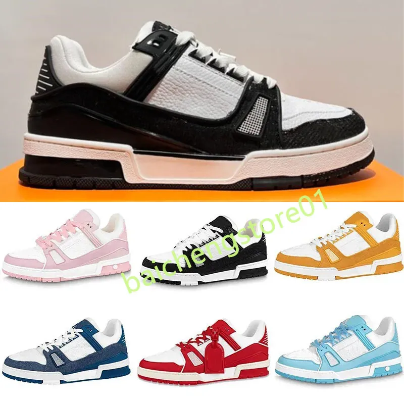 Virgil Designer Casual Schoenen Abloh Kalfsleer Wit Groen Rood Blauw Letter Overlays Platform Lage Loafers Platform Sneakers Outdoor Mode Sneakers L4