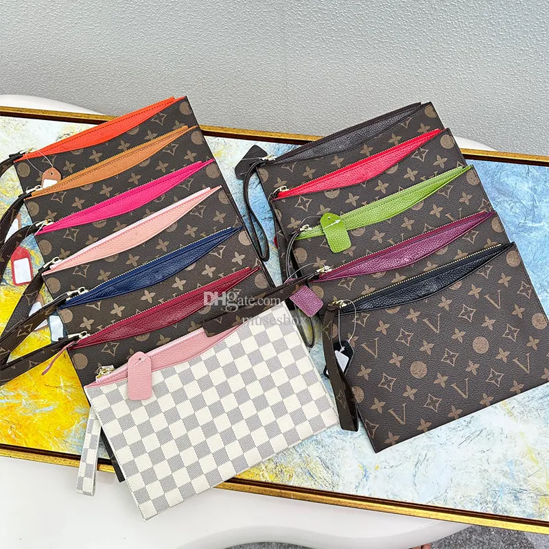 Designer mens wallet zipper paid style organizer wallet women multi pochette handbag clutch purse accommodate passport card holder phone bag high quality 12 colors