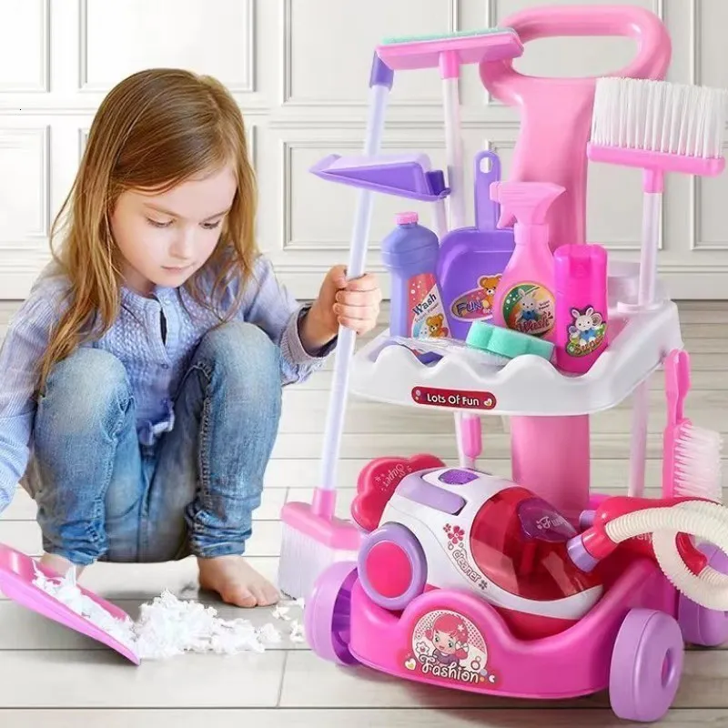 Ensemble De Nettoyage De Jeu De Simulation Pour Garçons Avec Rangement  Jouets De Balayage Pour Enfantts Avec Sons Kit De Jeu De Ménage  Réutilisable Avec Accessoires Jouets De Nettoyage Pour Tout-petit 