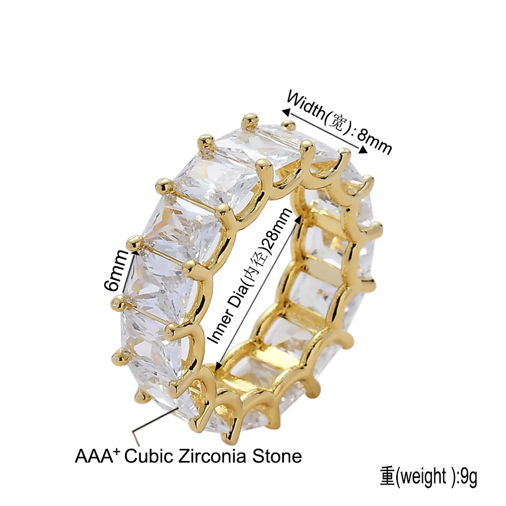 18K White Gold Pentagram rappers ring with Full Diamond Iced