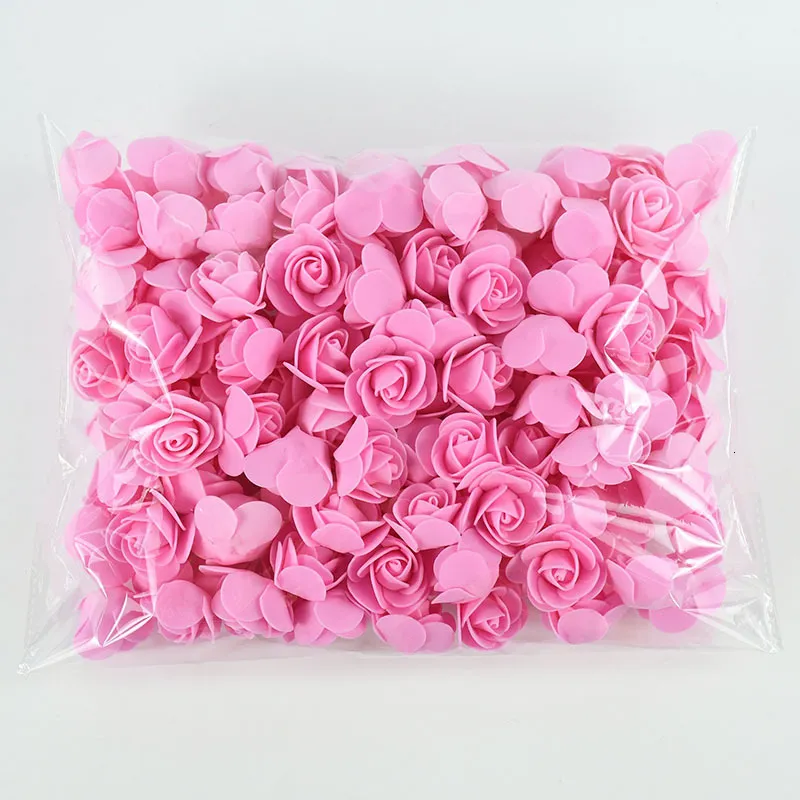 Kurutulmuş Çiçekler 50100200 PCS Güller oyuncak ayı 3cm pe köpük gül kafa yapay çiçek ev dekoratif çelenk düğün sevgililer günü diy hediye 230923