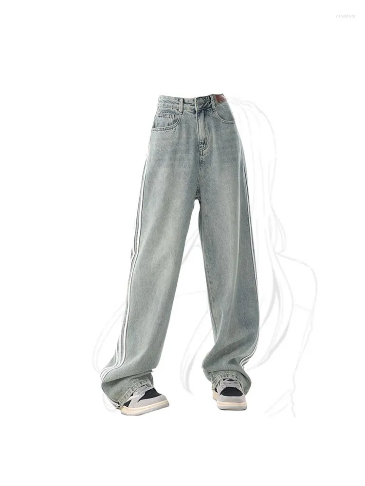 Jean Baggy Vintage des années 2000 Y2k des années 90, pantalon en Denim surdimensionné, coréen, taille haute, jambes larges, pantalon de Cowboy, vêtements 2023