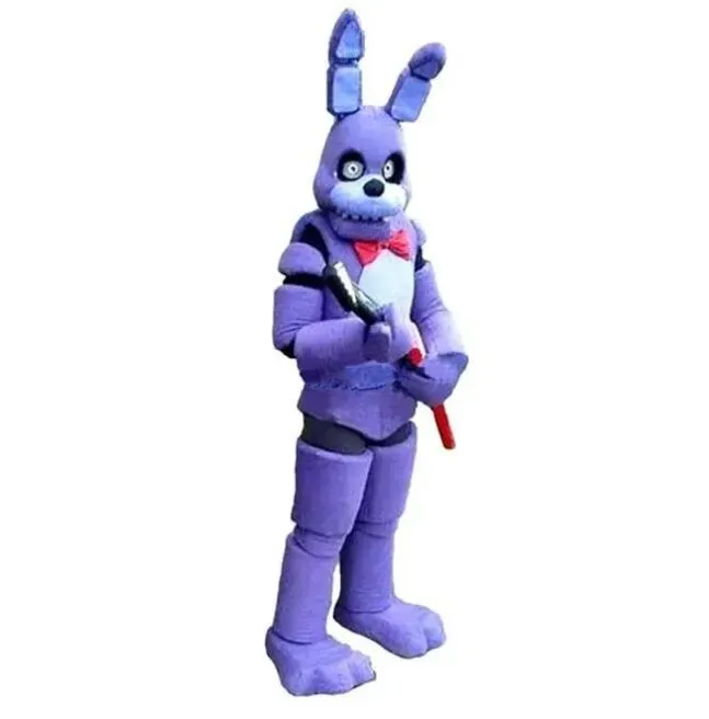 Fem nätter på Freddy Fnaf Toy Creepy Purple Bunny Mascot Costume Halloween Christmas Carcher Character Outfits Su