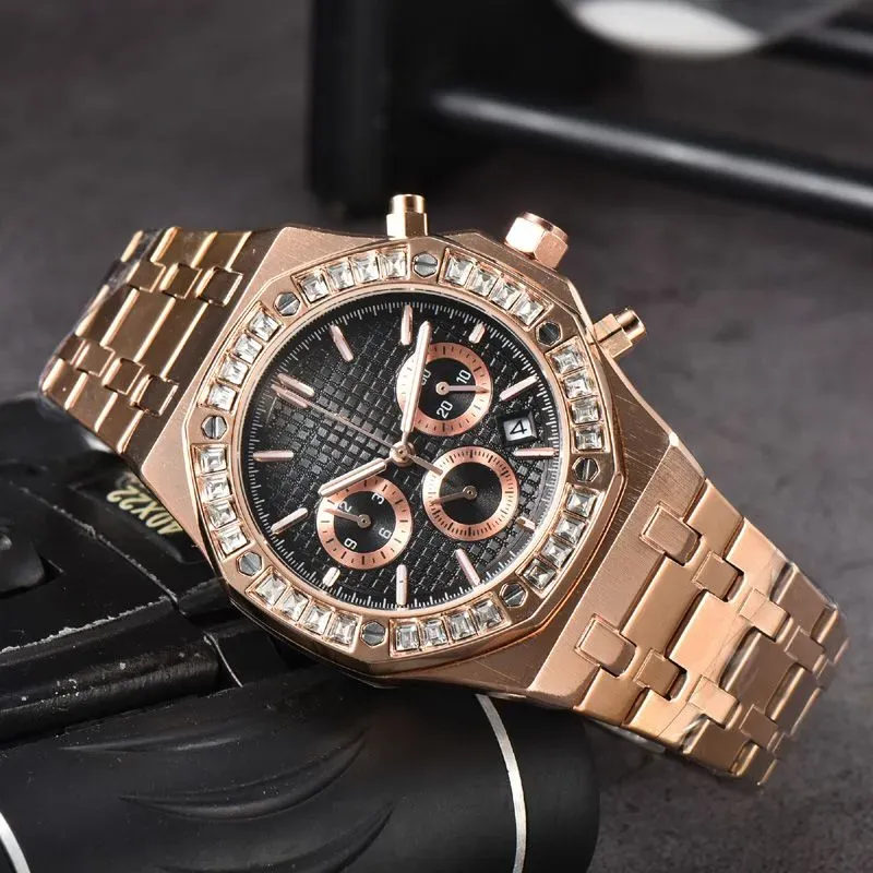 5A معصم لعام 2023 New Mens Watches All Dial Work Work Quartz AP Watch عالية الجودة من أعلى العلامة التجارية كرونوغراف ساعة الساعة