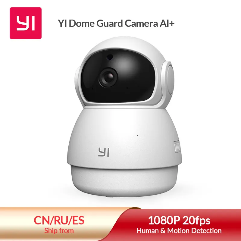 IP Cameras Yi Dome Guard Camera 1080p WiFi Human Pet AI webcam Sécurité IP Home Indoor Cam Pan Tilt 360 Recorder vidéo CAM 230922