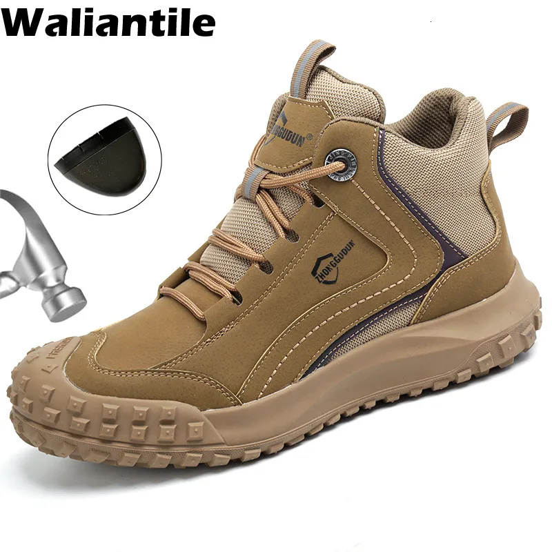 Stövlar Waliantile Skid Proof Safety Men Shoes Winter Puncture Antismashing Work Steel Toe Indepructible Footwear 230922