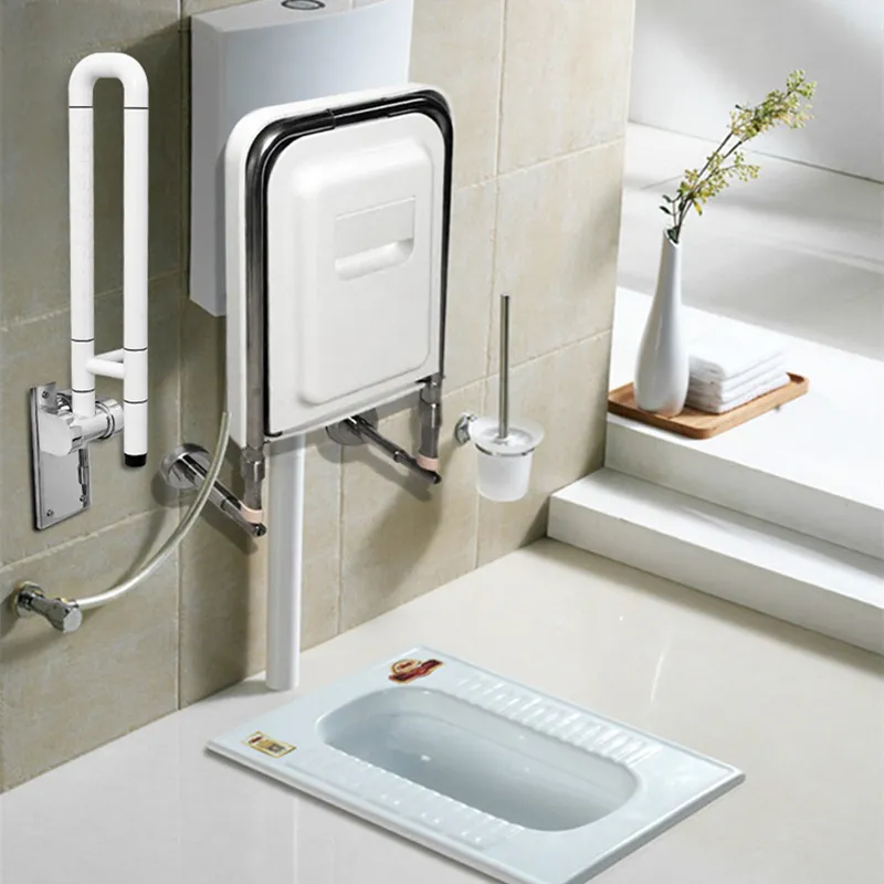 Wall mounted folding toilet chair hotsell