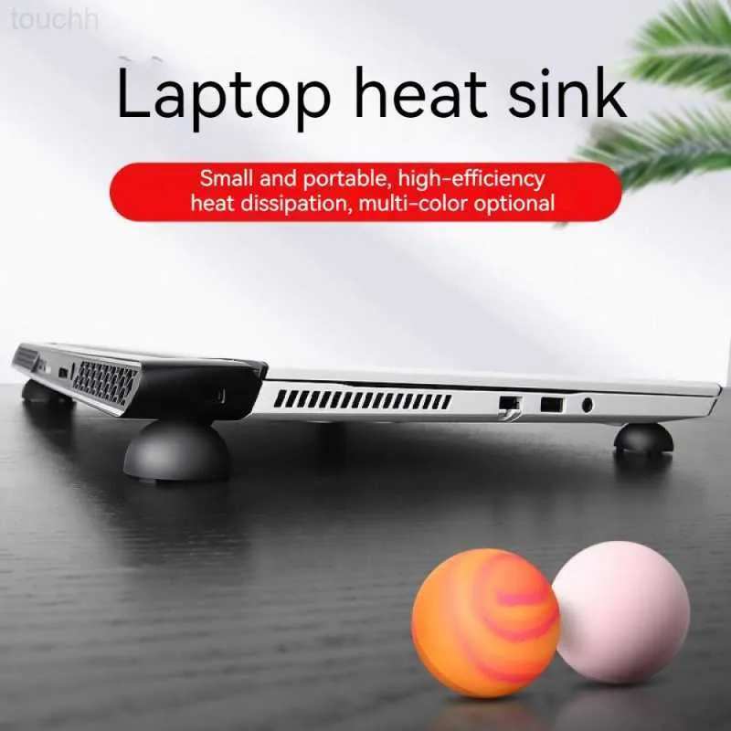 Laptopkylkuddar L01 Portable Silicone Cooling Pad för anteckningsbok Laptop Cooler med fyra kylbollar för surfplattan iPad Coolers L230923