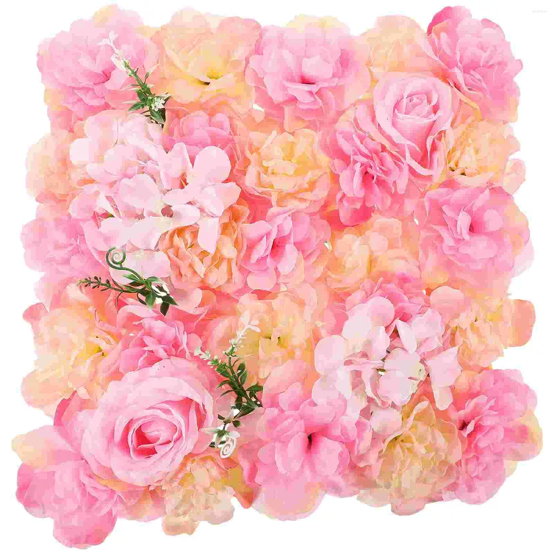 Decorative Flowers Simulation Flower Wall Party Floral Backdrop Artificial Rose Panel Wedding Decor Faux Silk Decoration