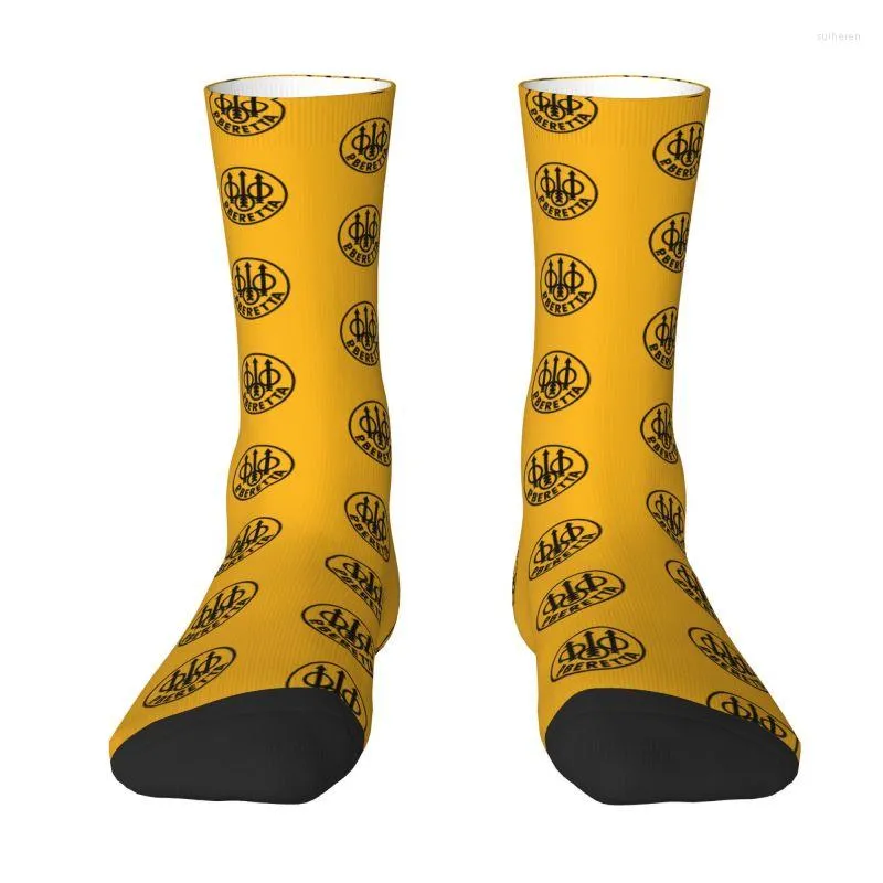 Herrensocken, Militärgewehr-Fan, Berettas-Logo, Herren-Crew, Unisex, Neuheit, 3D-gedrucktes Kleid