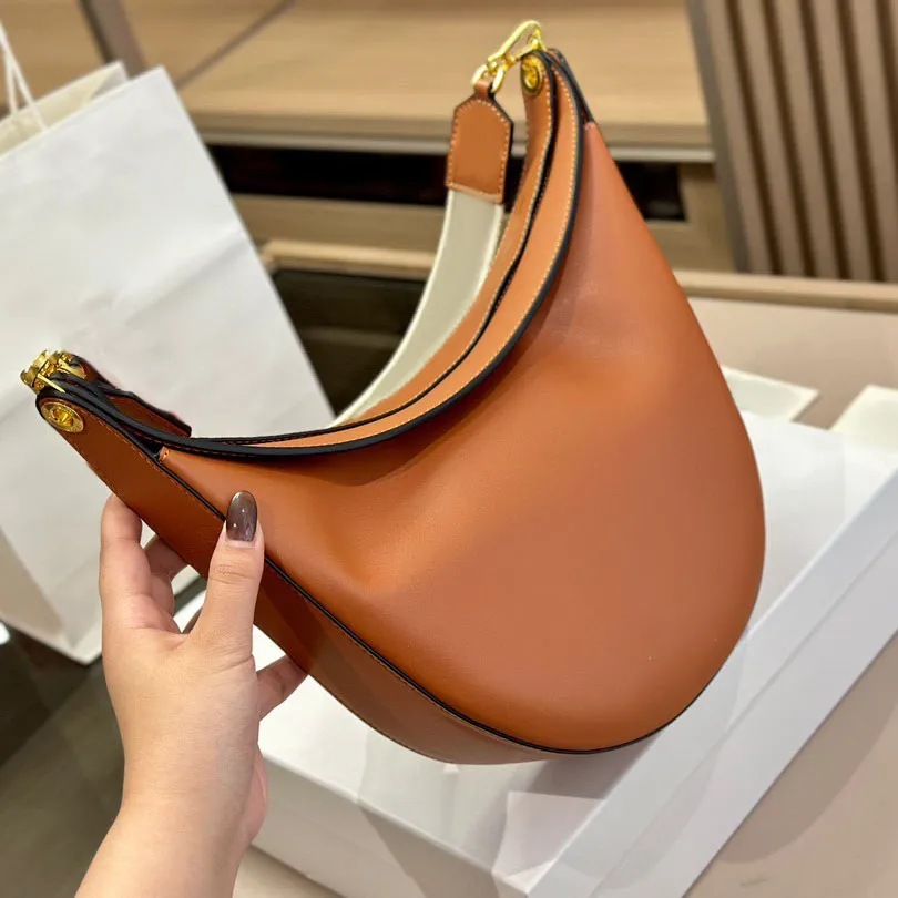 Роскошная дизайнерская модная женская сумка Дизайнерская сумка Диагональная сумка для подмышек Сумка большой вместимости в форме полумесяца Деформируемая сумка через плечо Кошелек в форме полумесяца