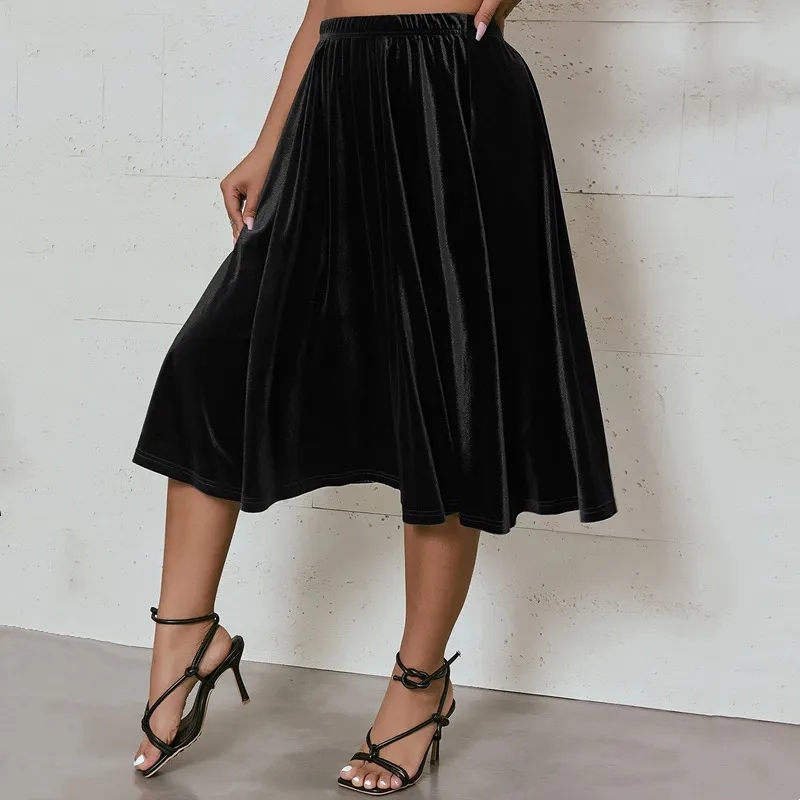 Plus size clearance black skirt 6xl