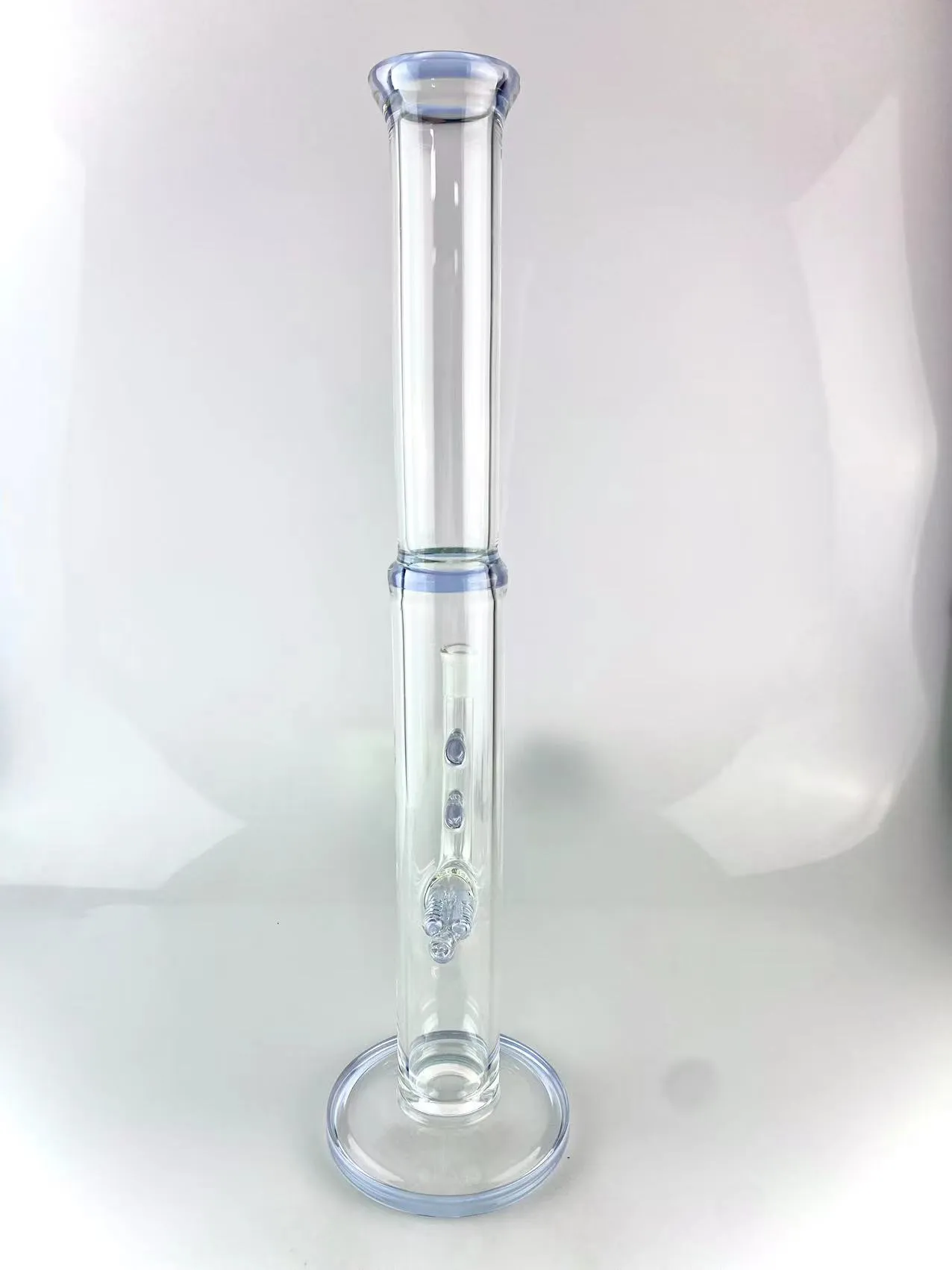 흡연 파이프 보라색 CFL Treecycler Flower Bong 2 브리지 고품질 18mm 조인트 18 인치