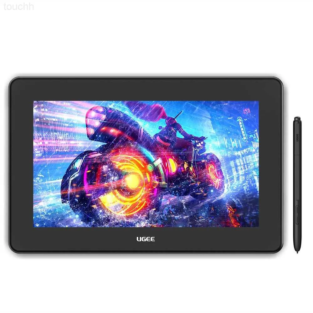 Grafiktabletter Pens Ugee U1200 Digital Tablet Monitor 12 '' FHD -skärm Grafiska tabletter med Stylus 127%SRGB 5080LPI För barn/barn Fit Android/iOS L230923