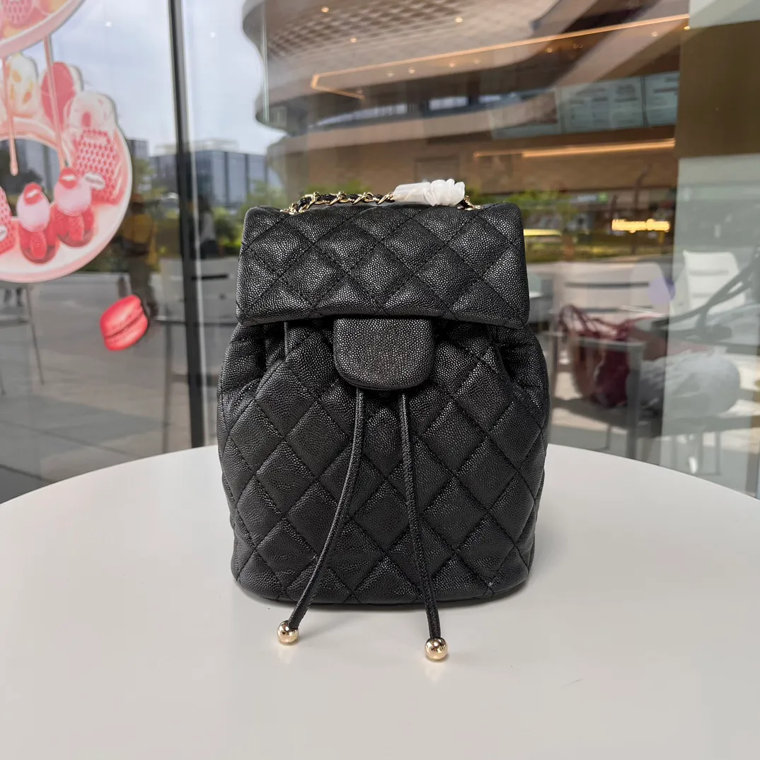 Designer Smooth Mini Backpack Zaino per bambini in vera pelle da donna Zaino con stampa marrone Borse da viaggio Borse moda da donna