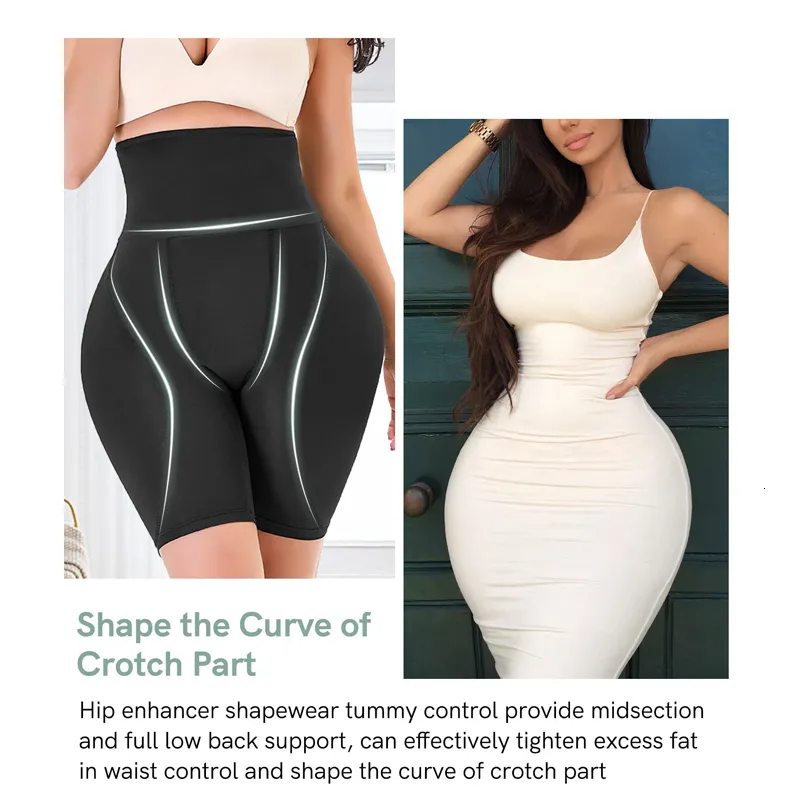 Hourglass Figure Shaping Shorts - High-Waist Tummy Control with Butt Lifter  & Padded Hips, Seamless Shapewear for Women