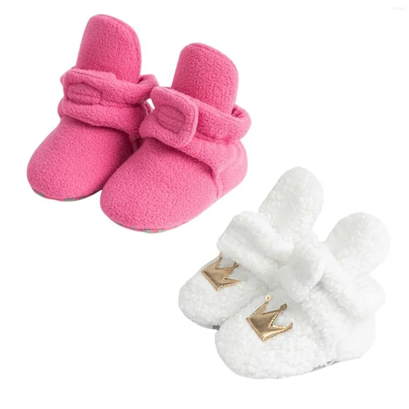 Buty Born Girls Winter Kolor Kolor Kostka ciepłe buty do chodzenia dla niemowląt dla niemowlęcia malucha 0-18m