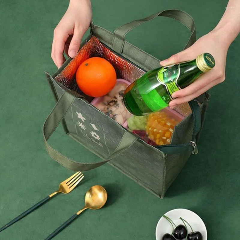 보관 가방 대용량 캔버스 피크닉 토트 캐주얼 가방 야외 핸드백 점심 주최자 상자