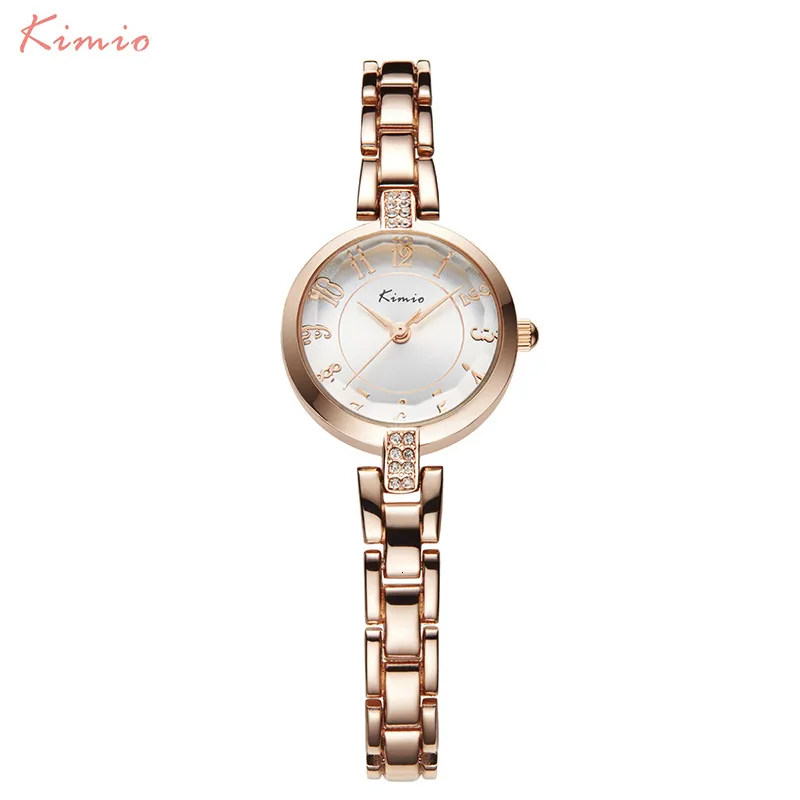 Kvinnor klockor kimio rostfritt stål handled kvinnor japansk rörelse vattentät kvarts titta rhineson krona armband horloge femme 230922