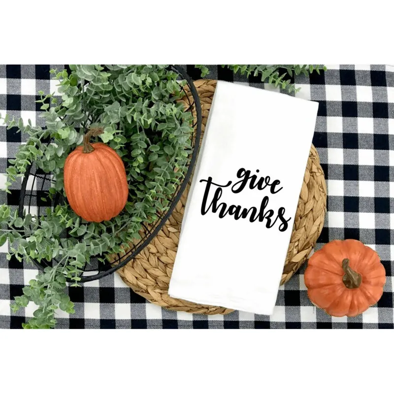 Autres fournitures de fête d'événement 1pc 57x40cm Bonjour Automne Thanksgiving Torchon Joyeux Citrouille Cuisine Décor Hôtesse Cadeaux Réunions de famille 230923