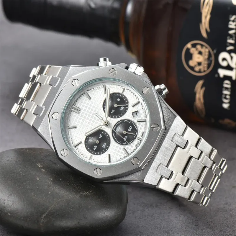 High Quality Top Brand AP Mens Watch Stainless Steel Calendar Sapphire Automatic Designer Movement Multifunction Chronograph Man Watches