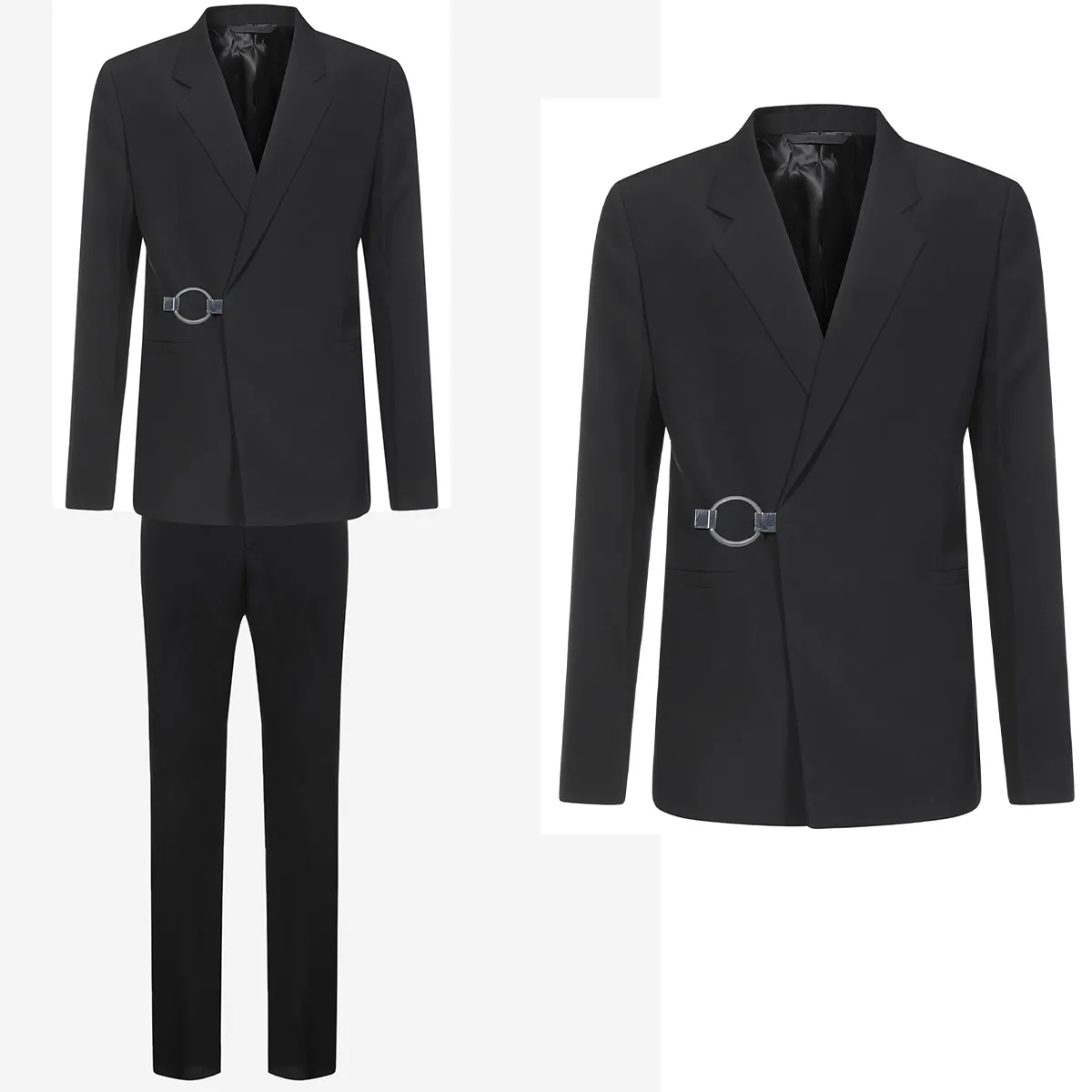 Trimmed Pleated Pants Vested Camel ~ Gold Unique 2 Button 3 Piece Men's Suits Fashion Tuxedo For Men main image 1