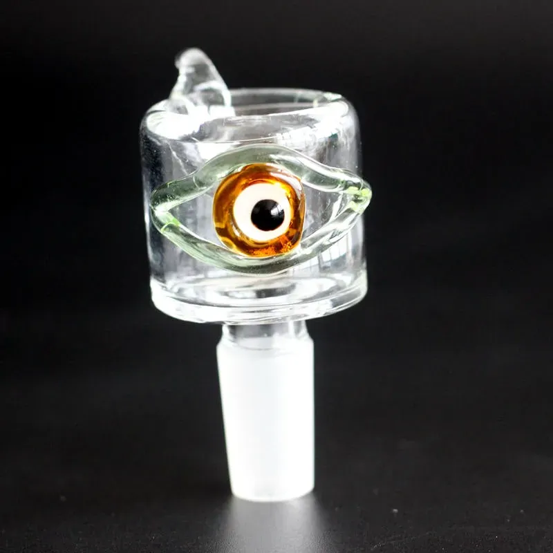Colorful Eye Glass Bowl For Bong Heady Water Pipe Hookahs Smoking With Male 14mm Bongs water Dab Rigs